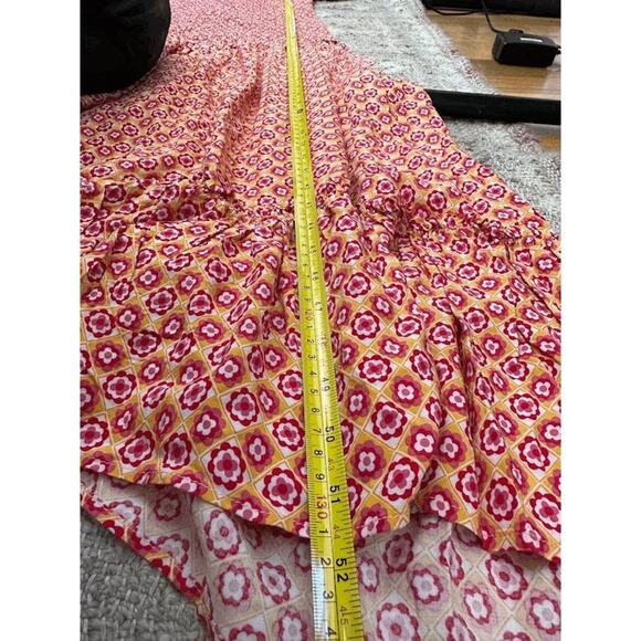 L*Space Womens Summatime Check Off The Shoulder Simone Maxi Dress Size M NWT - Picture 9 of 12